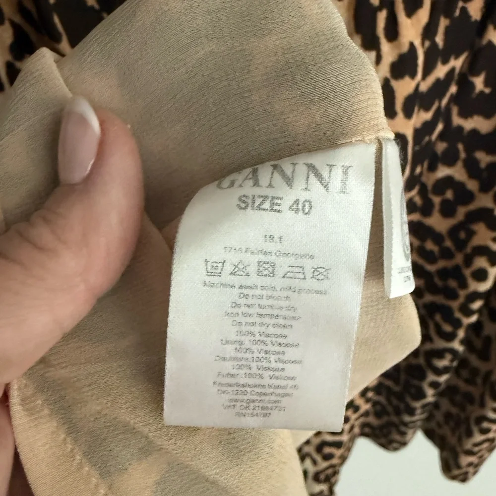 Ganni Animal Print Ruffle dress - Picture 5 of 5